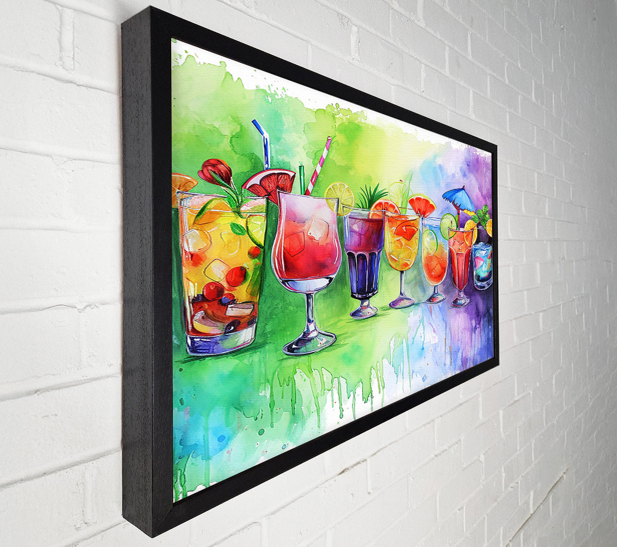 Red Rum Cocktails Canvas Wall Art