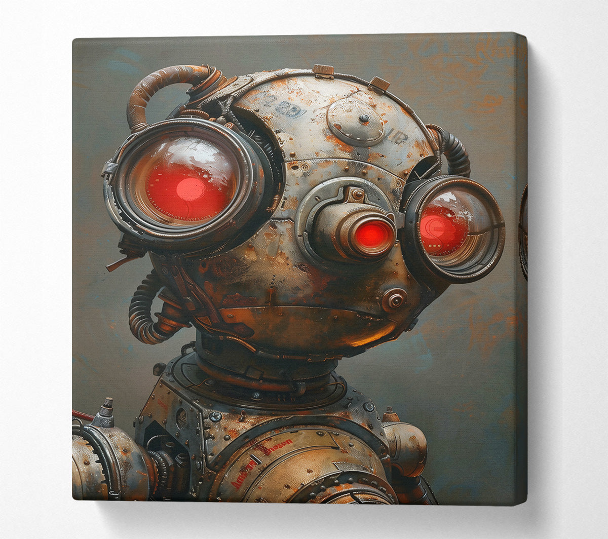Rusty Red Sentinel Canvas Wall Art