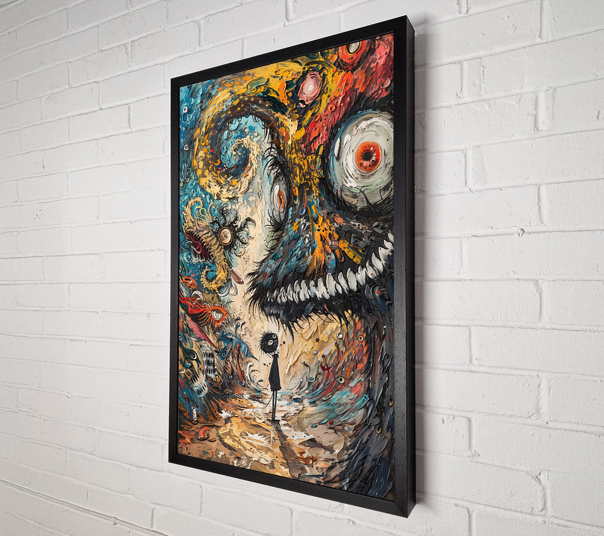 Yellow Dreamscape Monster Canvas Wall Art