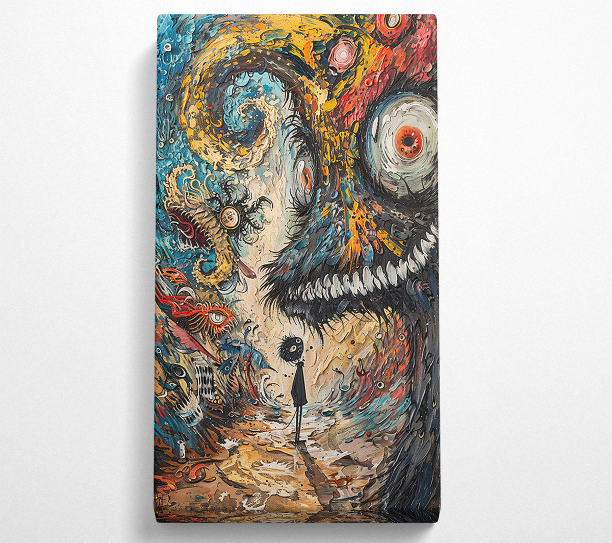 Yellow Dreamscape Monster Canvas Wall Art