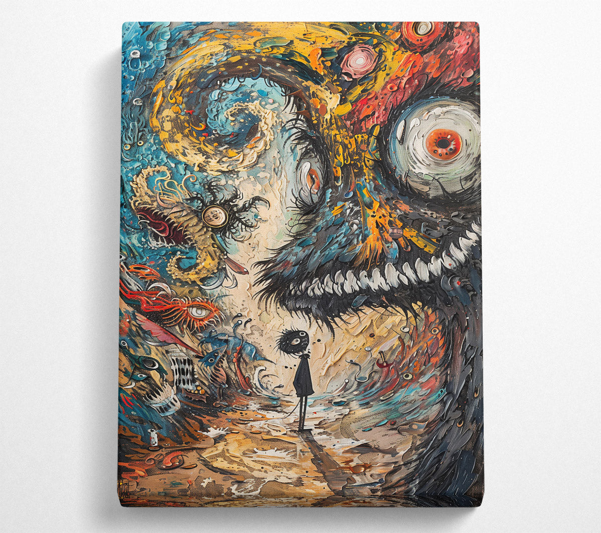 Yellow Dreamscape Monster Canvas Wall Art