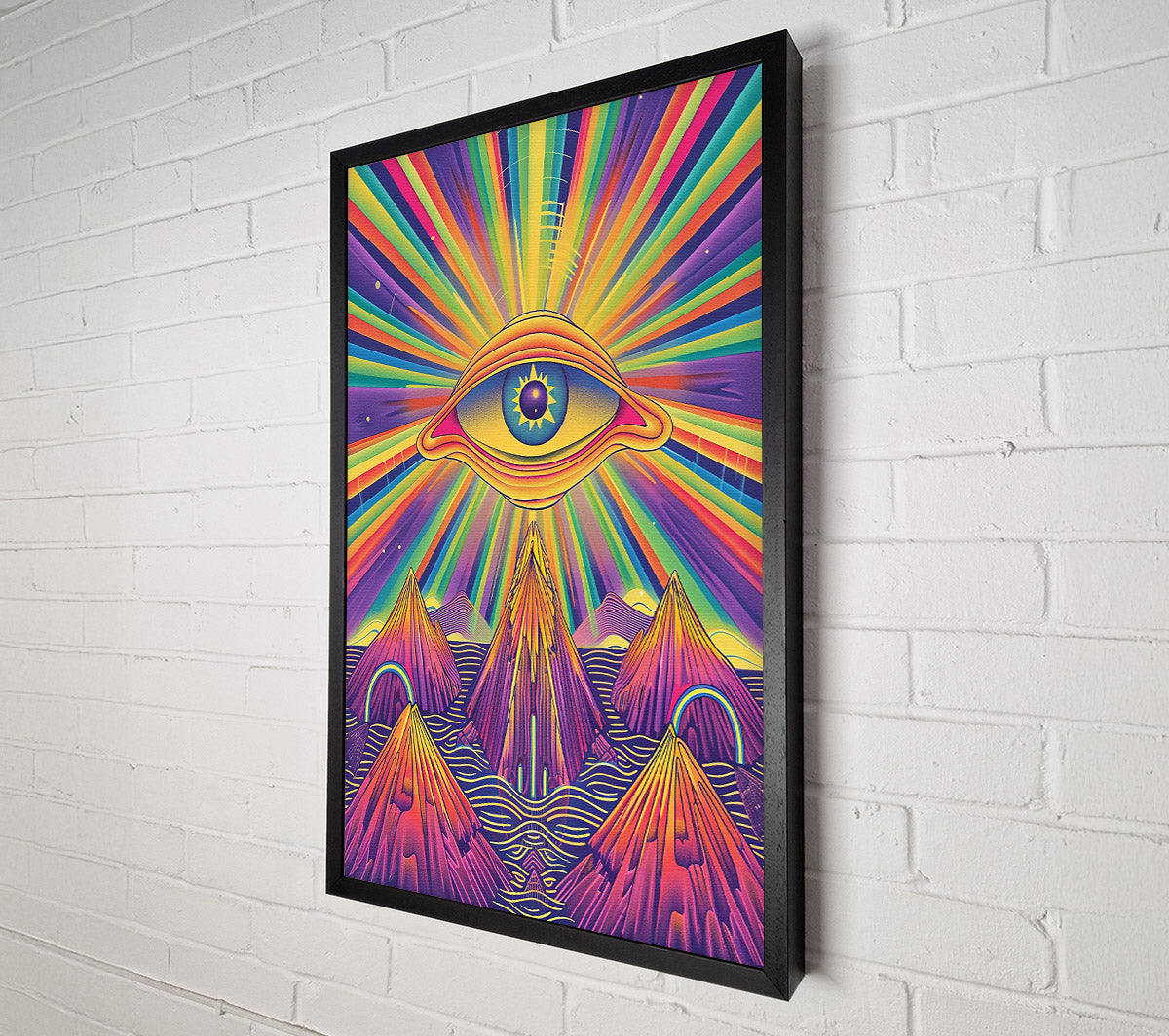 Yellow Eye Of The Peaks. Canvas Wall Art