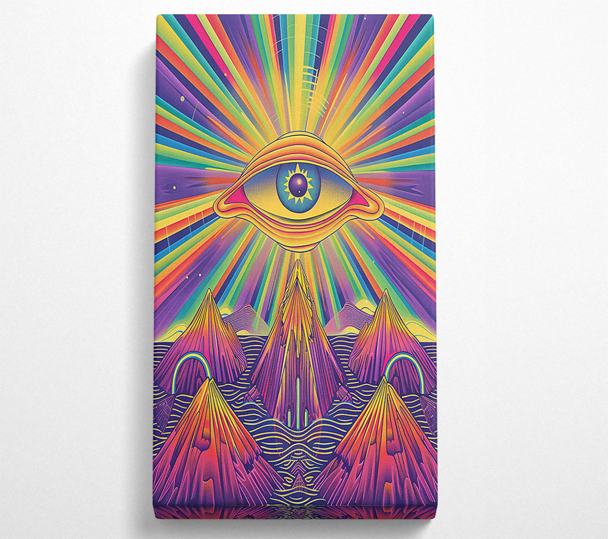 Yellow Eye Of The Peaks. Canvas Wall Art