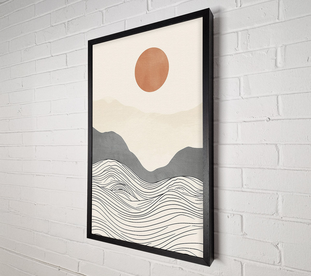 Rust-Colored Horizon Canvas Wall Art