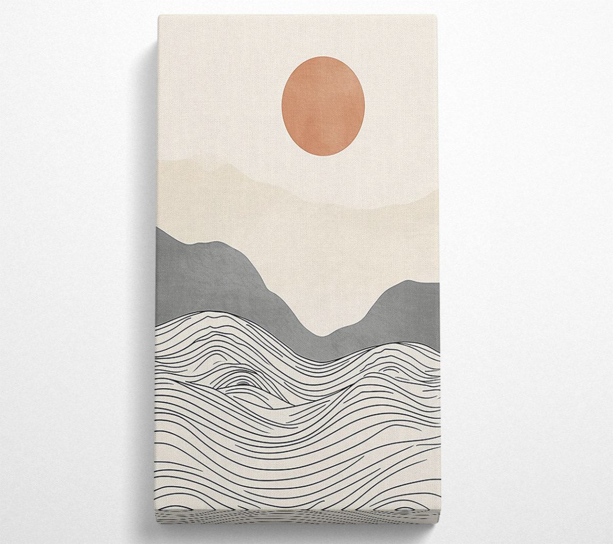 Rust-Colored Horizon Canvas Wall Art