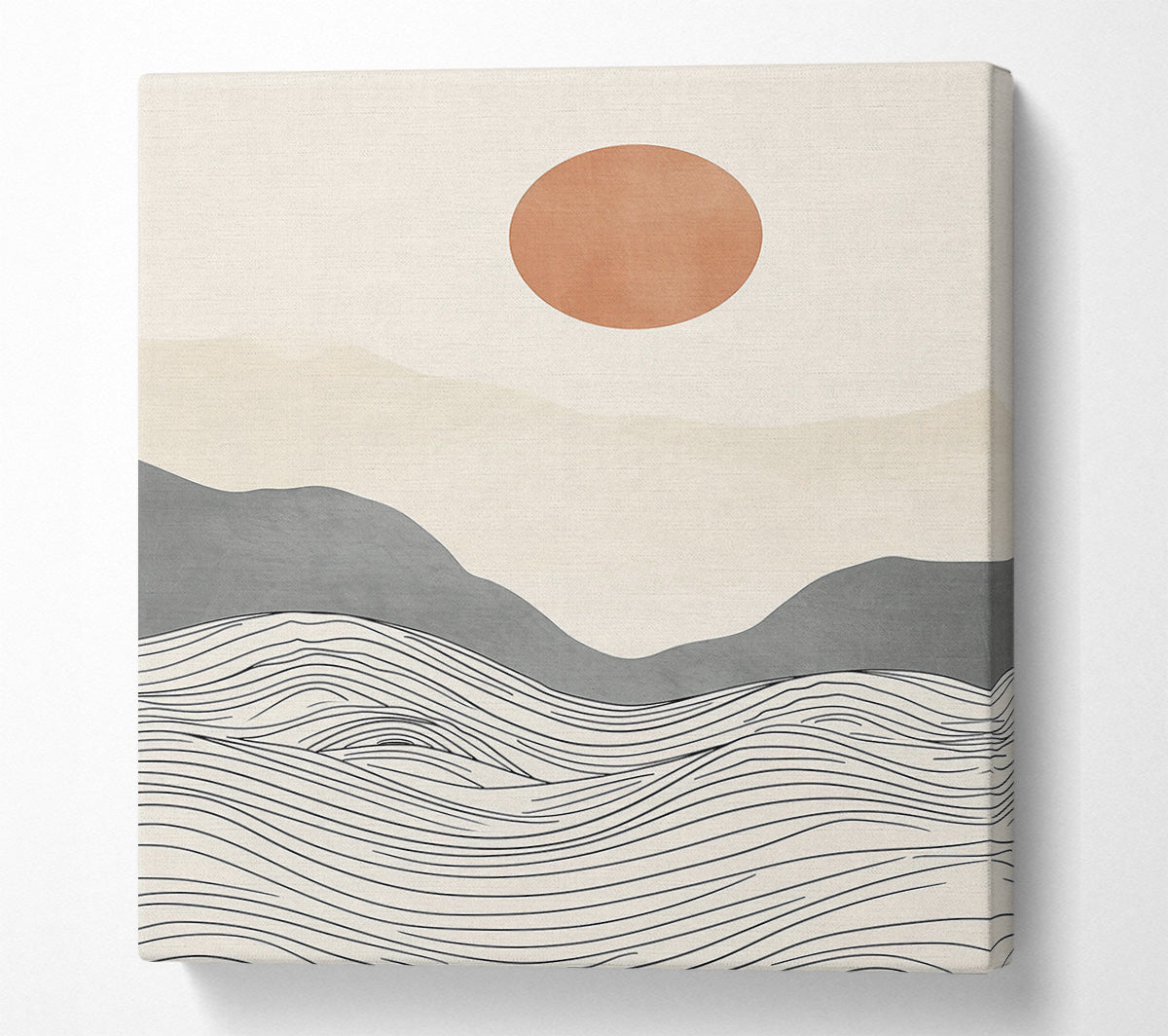 Rust-Colored Horizon Canvas Wall Art