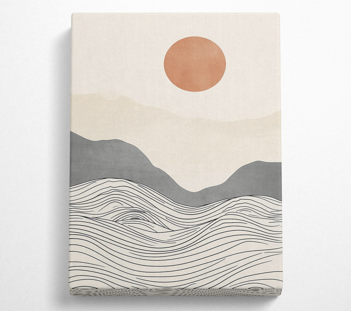 Rust-Colored Horizon Canvas Wall Art