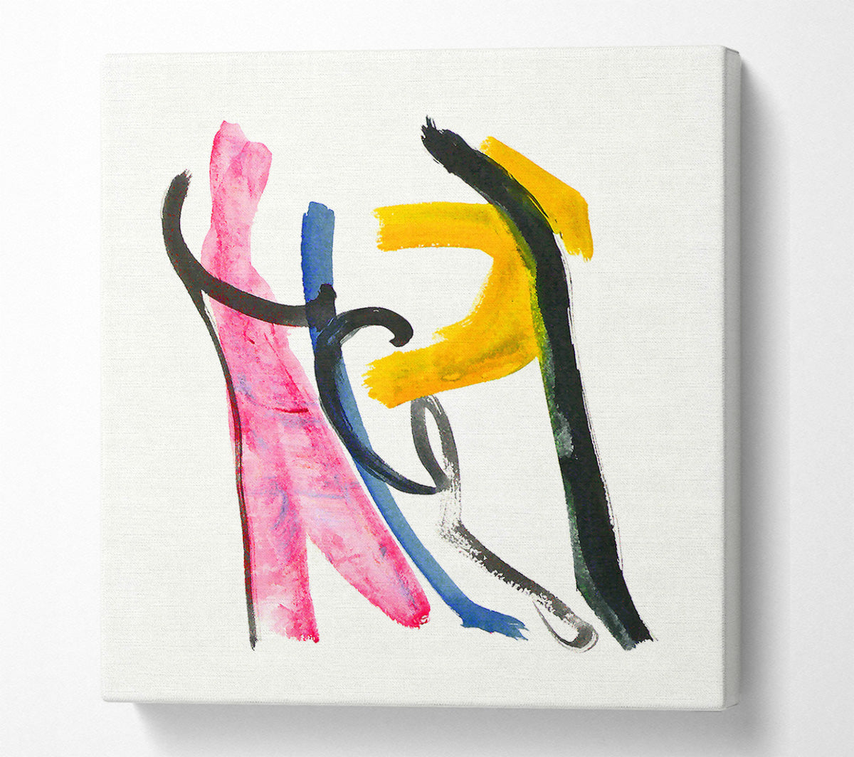Yellow Swirling Dance Canvas Wall Art