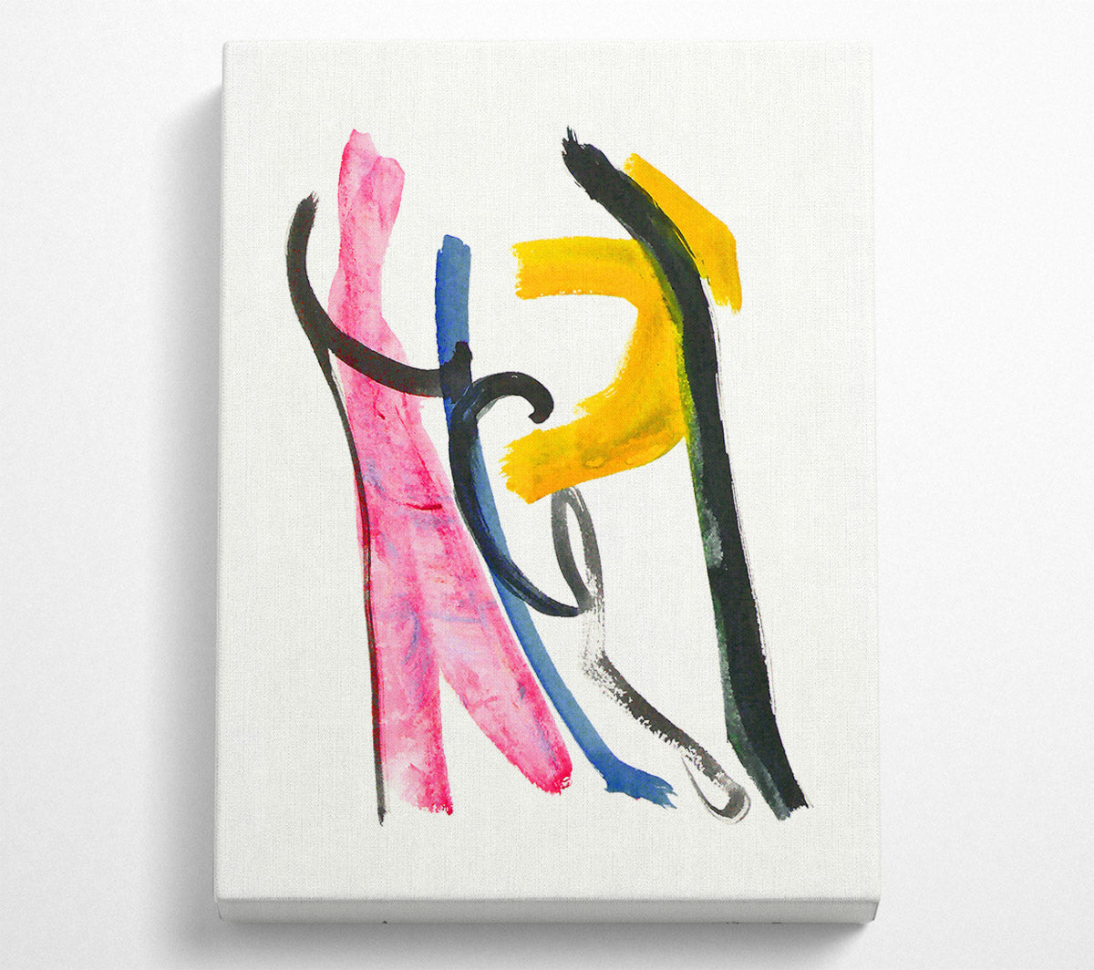 Yellow Swirling Dance Canvas Wall Art