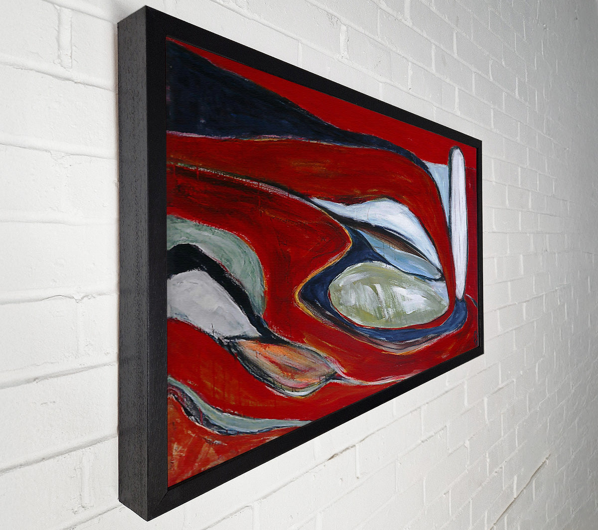 Crimson Swirls And Shapes Canvas Print