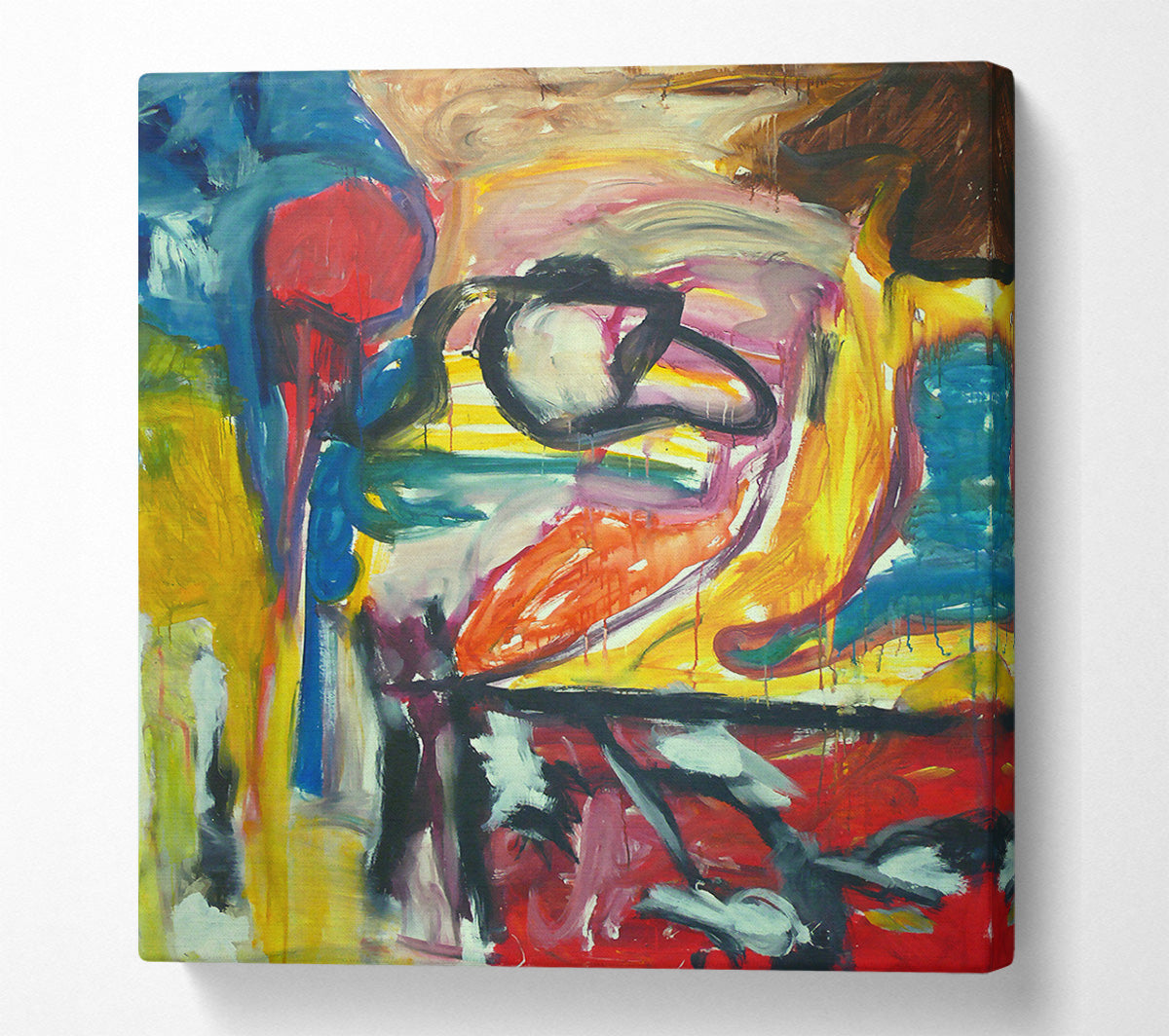 Yellow And Red Forms Canvas Print