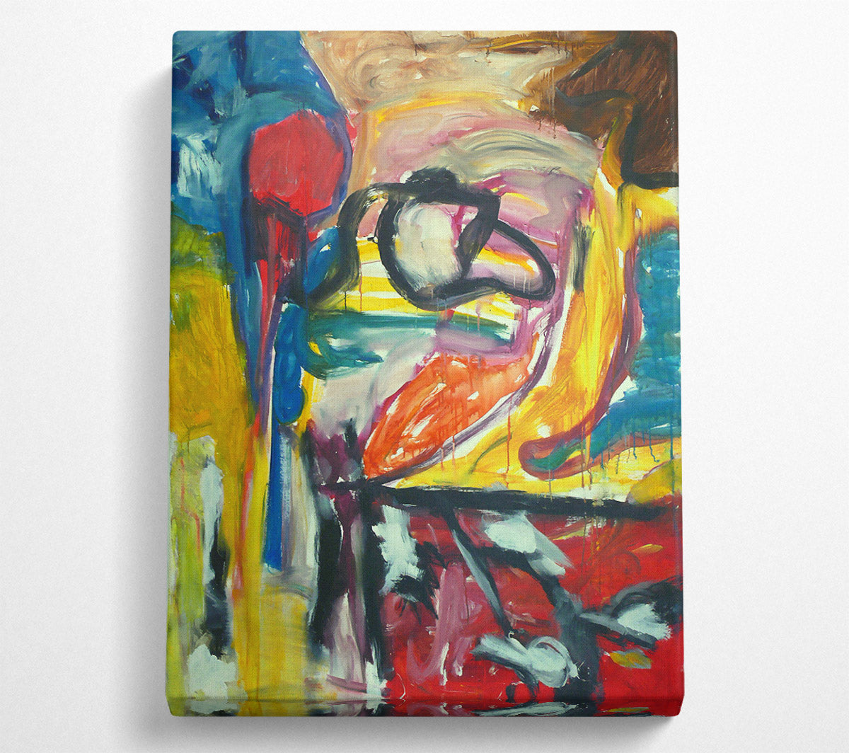 Yellow And Red Forms Canvas Print