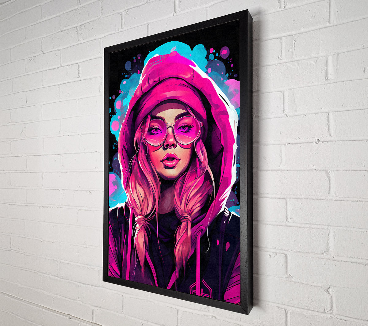 Hipster Cyberpunk Girl Canvas Print