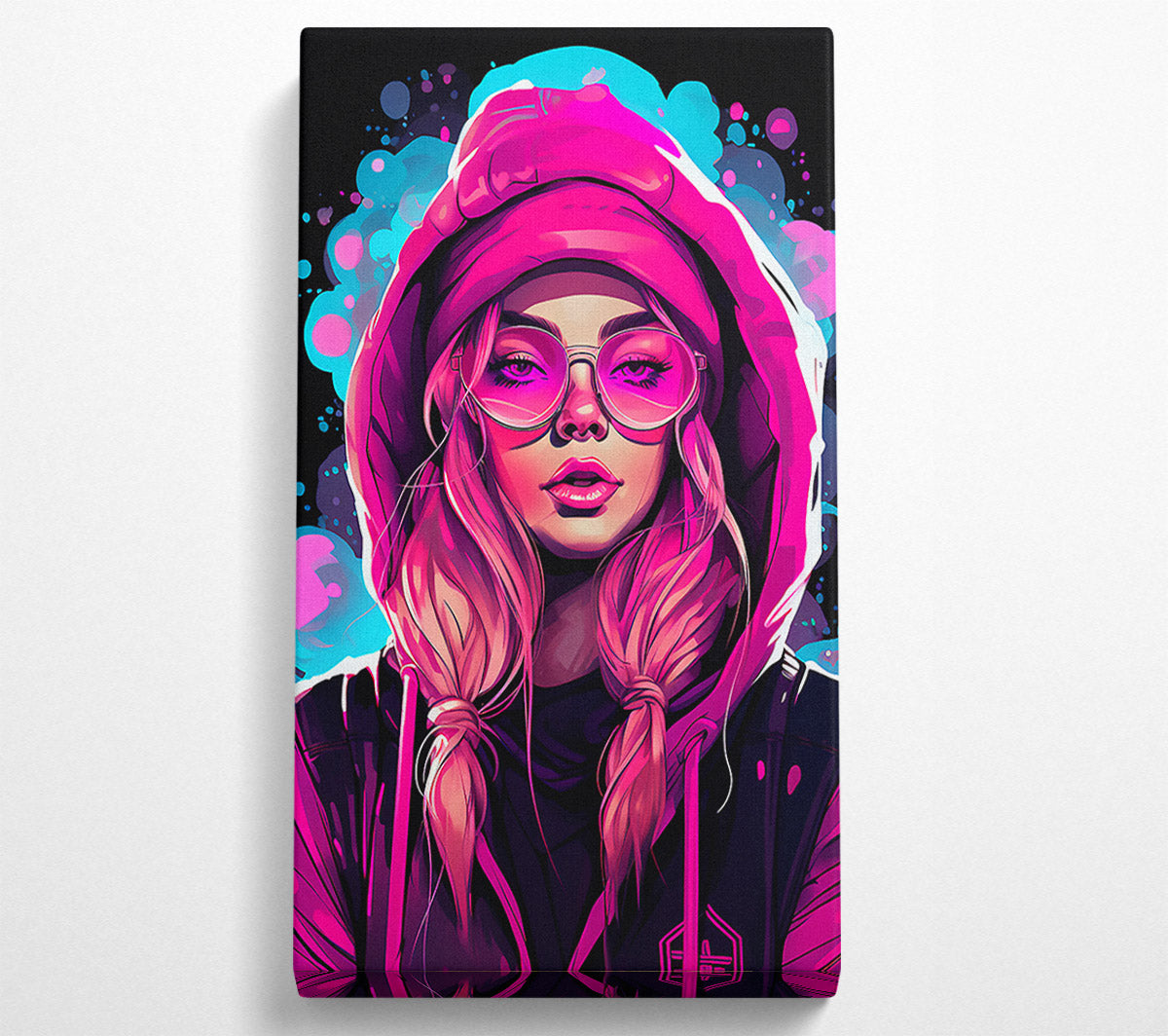 Hipster Cyberpunk Girl Canvas Print