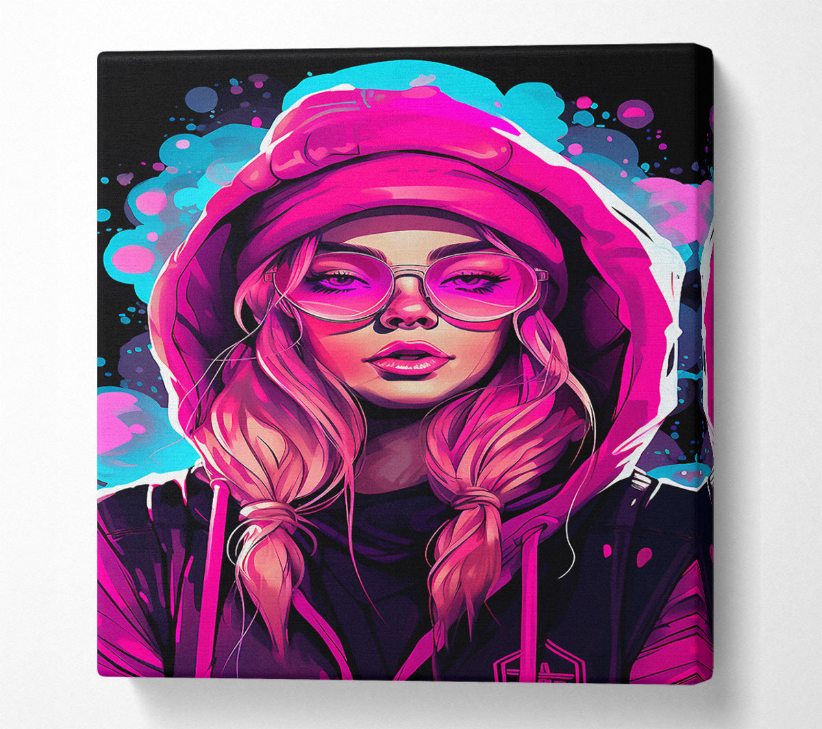Hipster Cyberpunk Girl Canvas Print