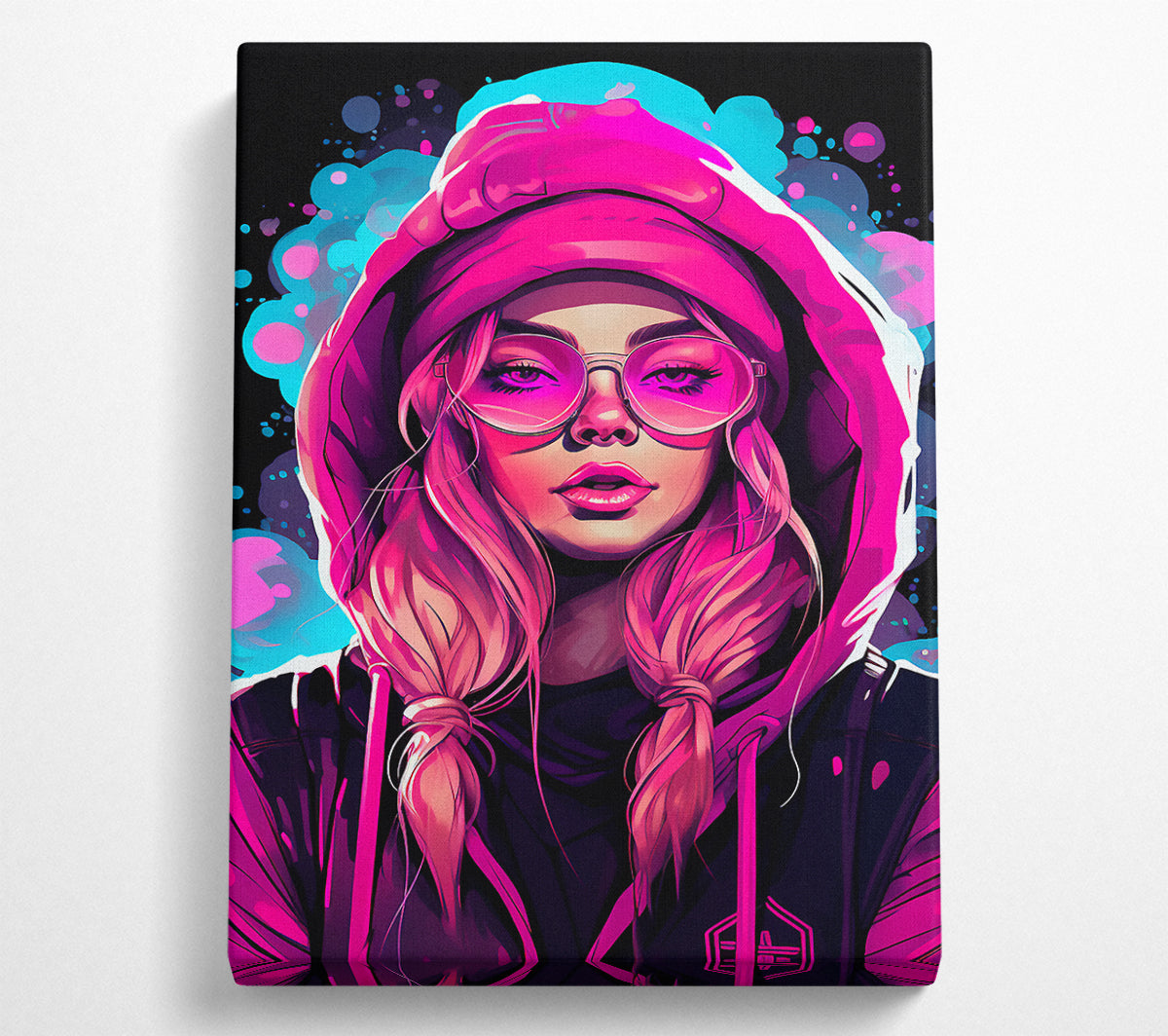 Hipster Cyberpunk Girl Canvas Print