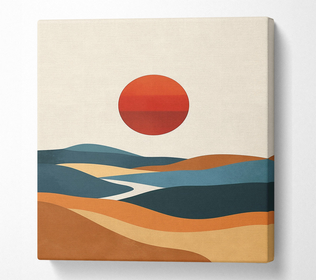 Sunset Over Terracotta Hills Canvas Wall Art