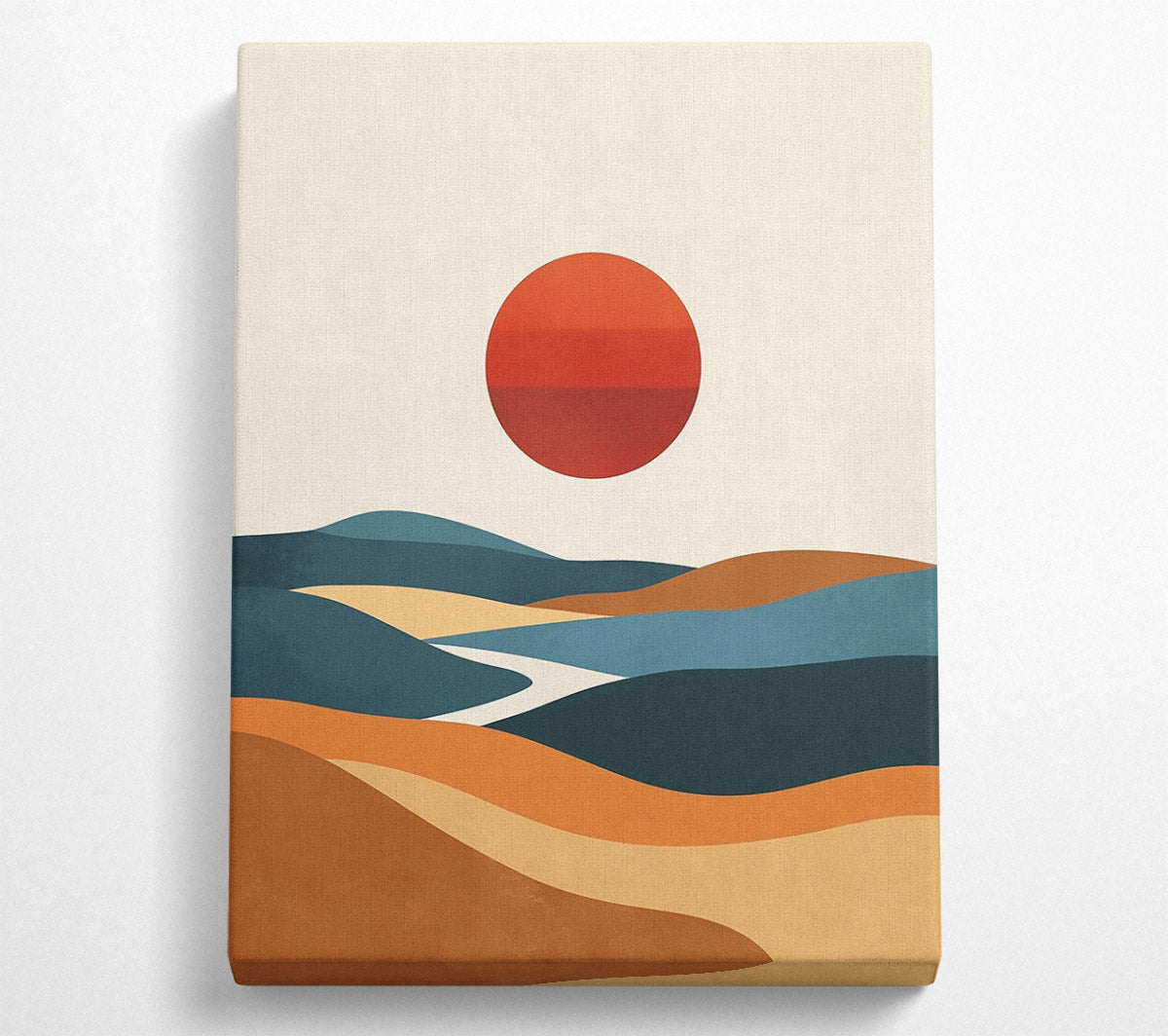 Sunset Over Terracotta Hills Canvas Wall Art