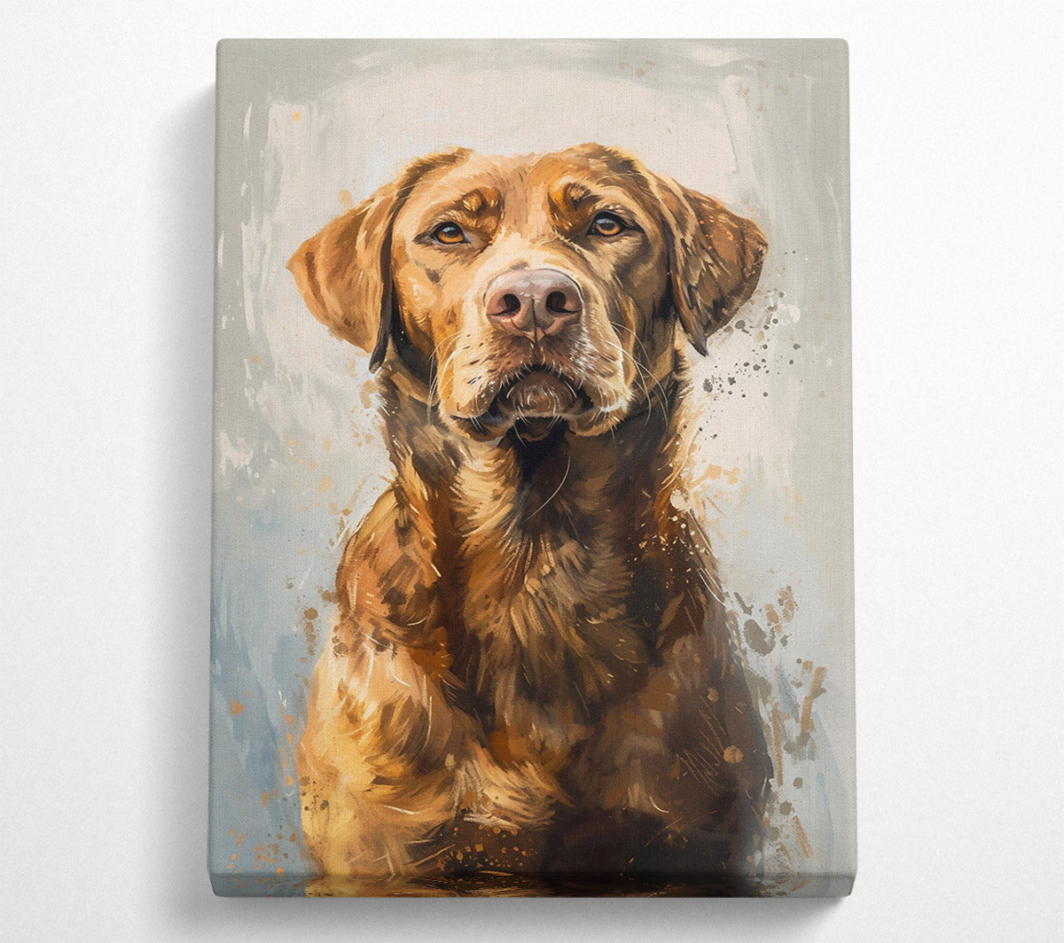 Golden Fur Portrait Canvas Wall Art