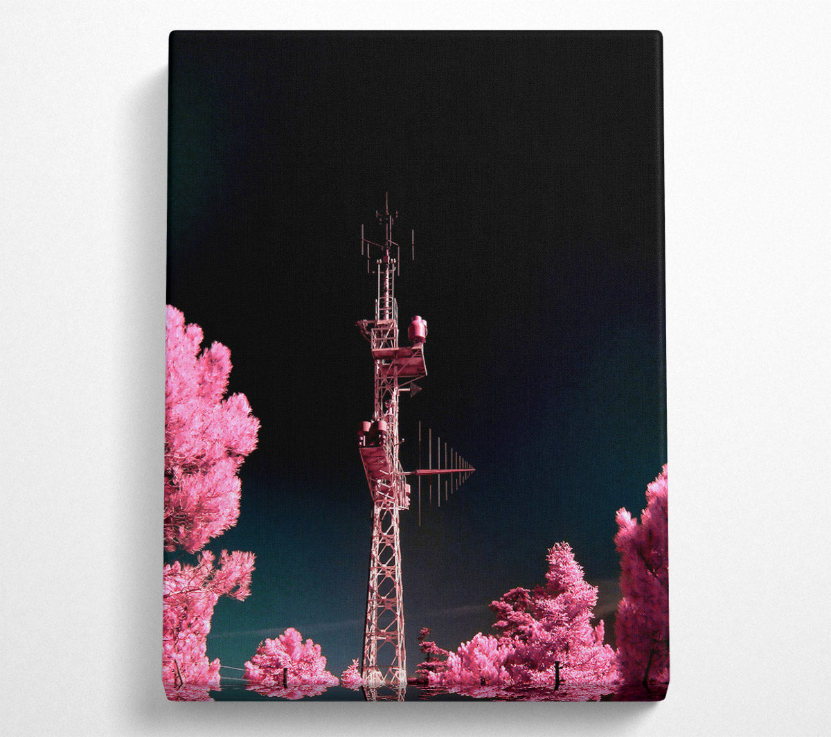 Pink Antenna Forest Canvas Wall Art