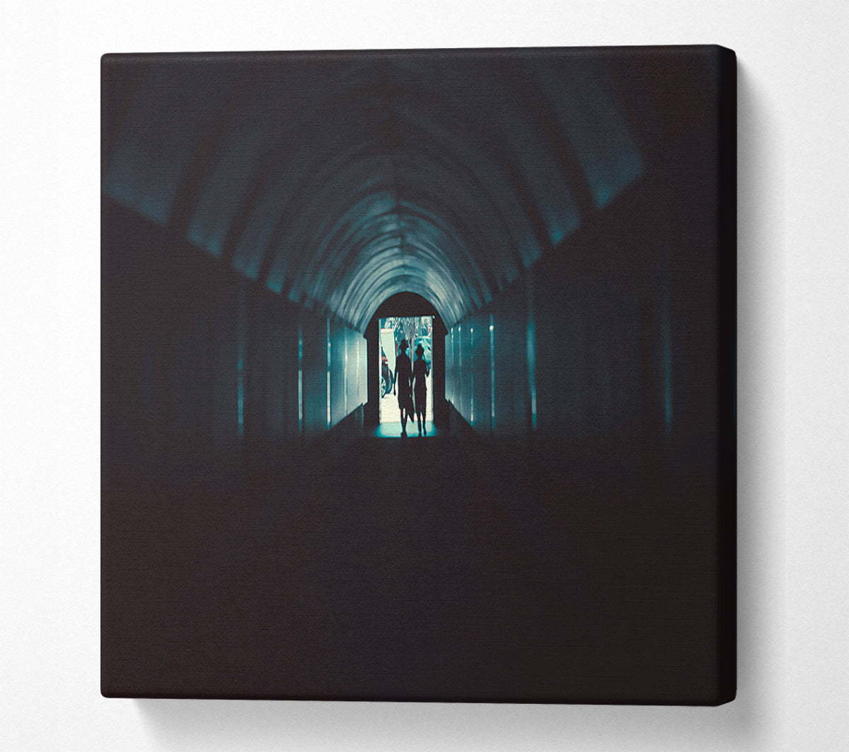 Teal Tunnel Vision Canvas Wall Art