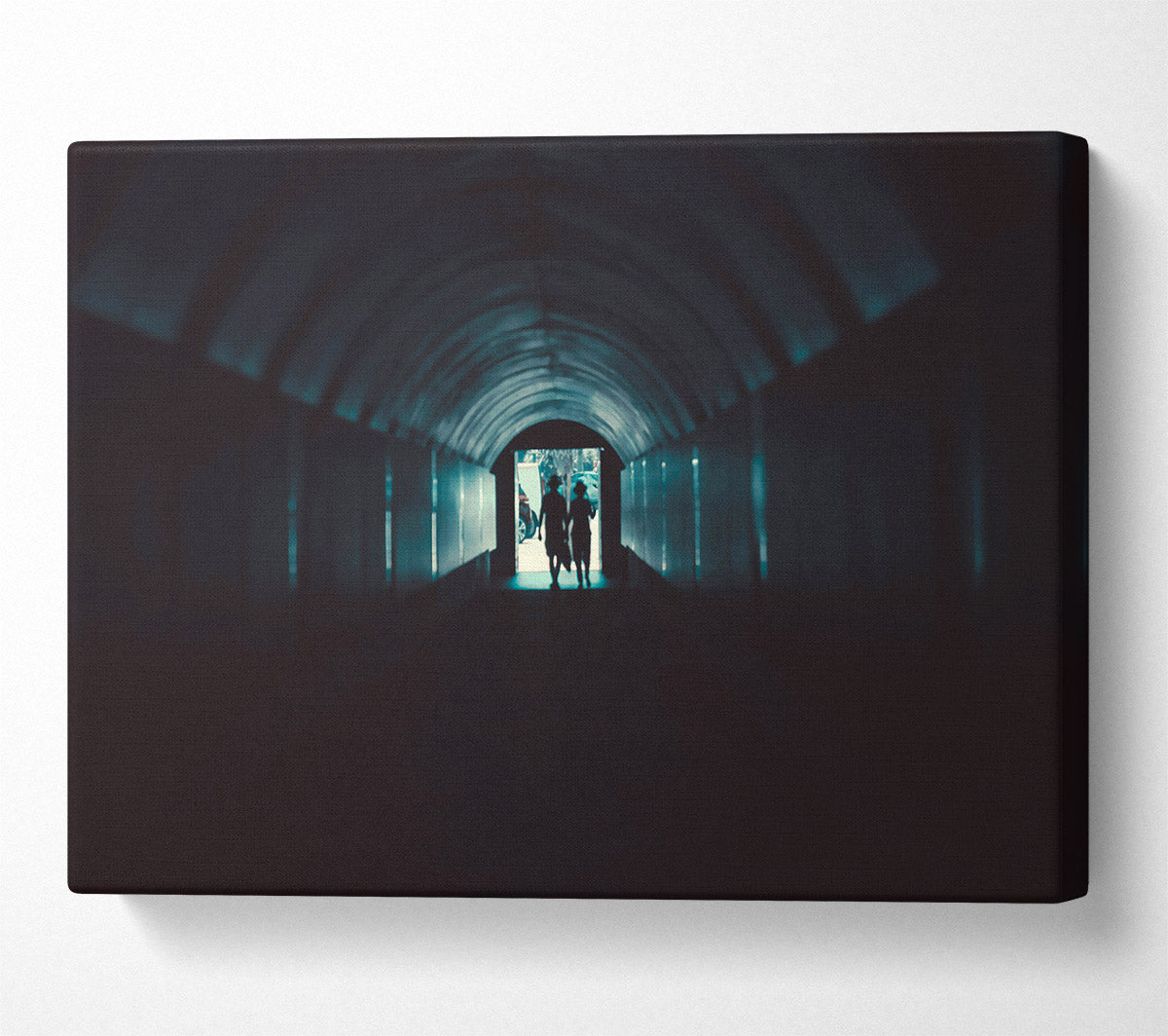 Teal Tunnel Vision Canvas Wall Art