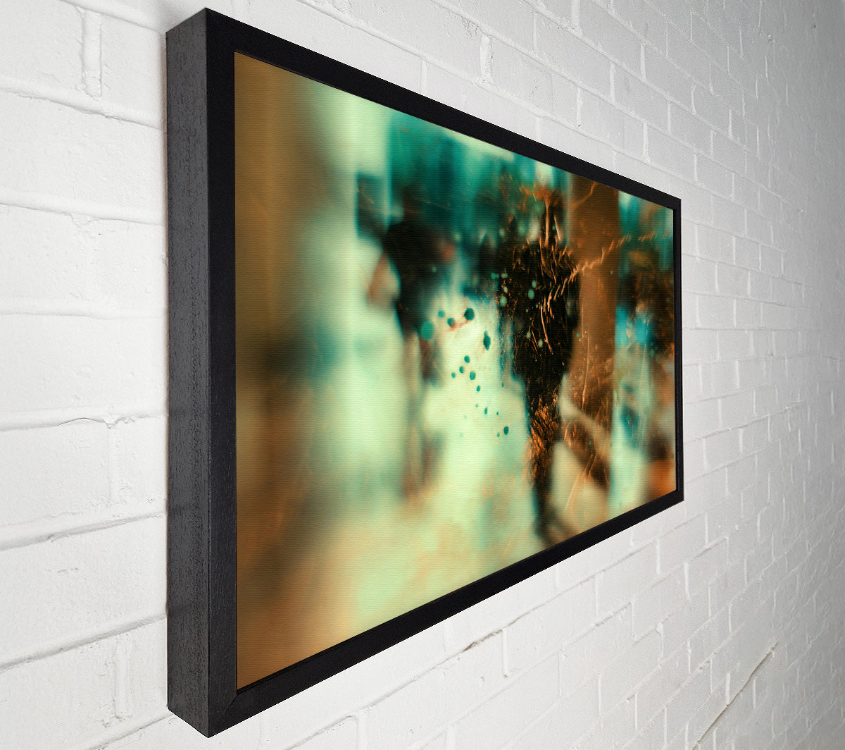 Teal And Golden Haze Canvas Wall Art