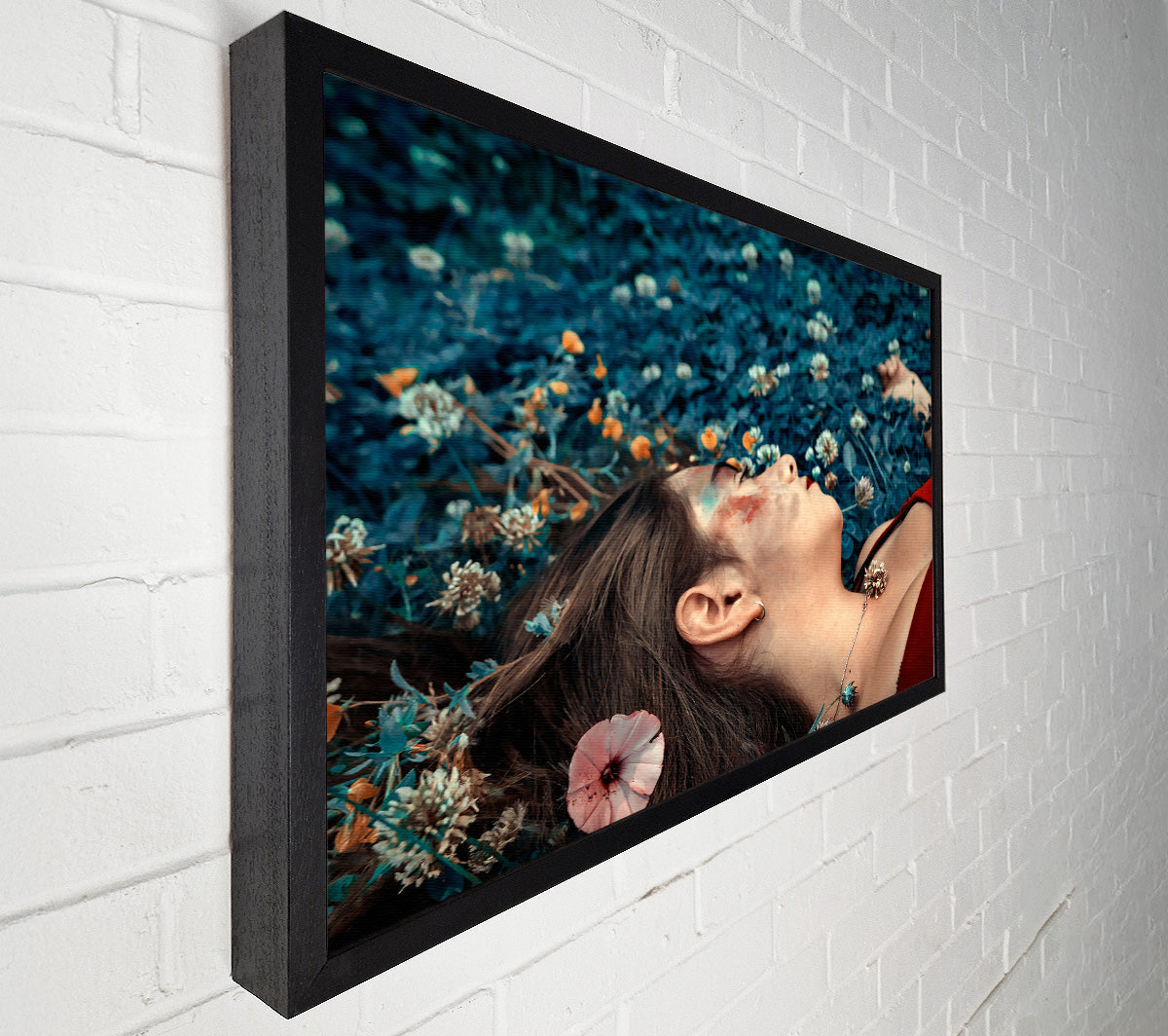 Azure Flower Dream Canvas Wall Art