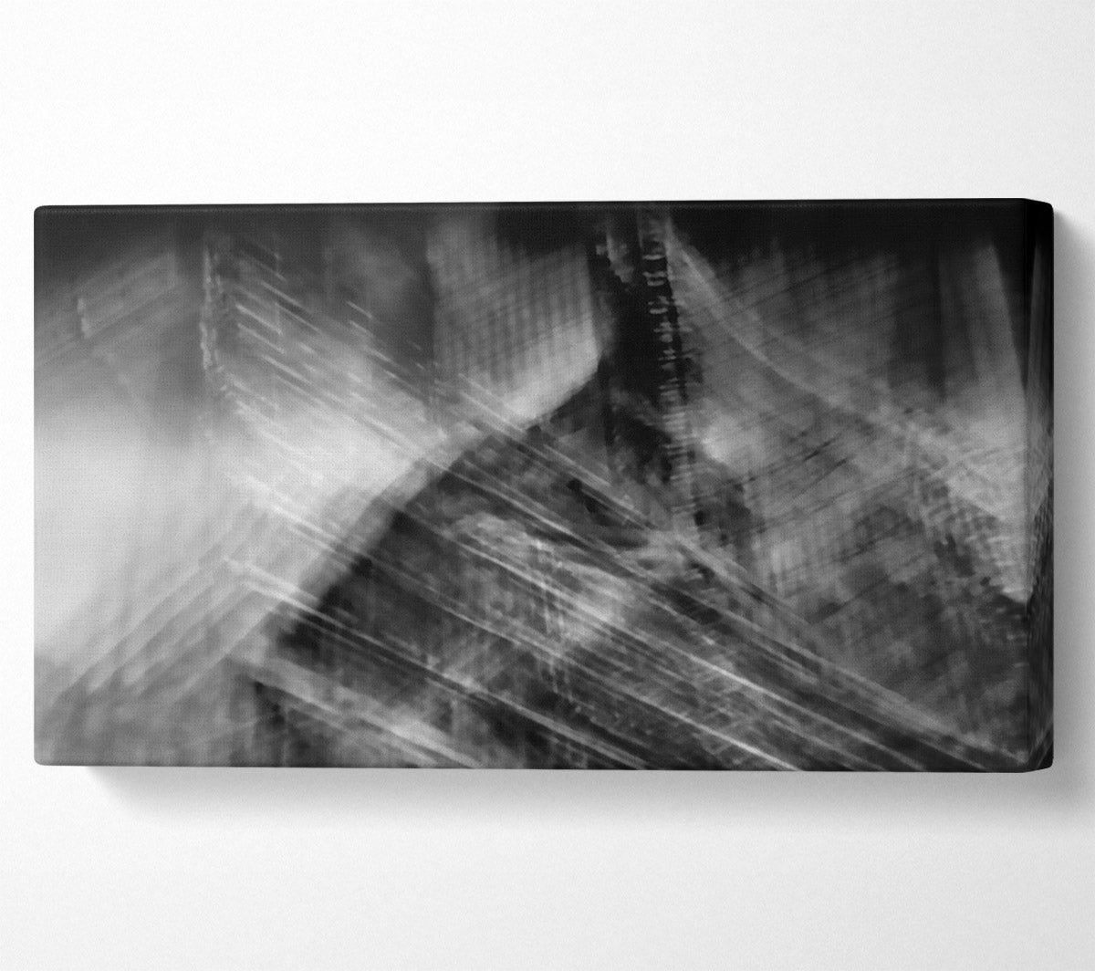 Silvery Urban Echoes Canvas Wall Art
