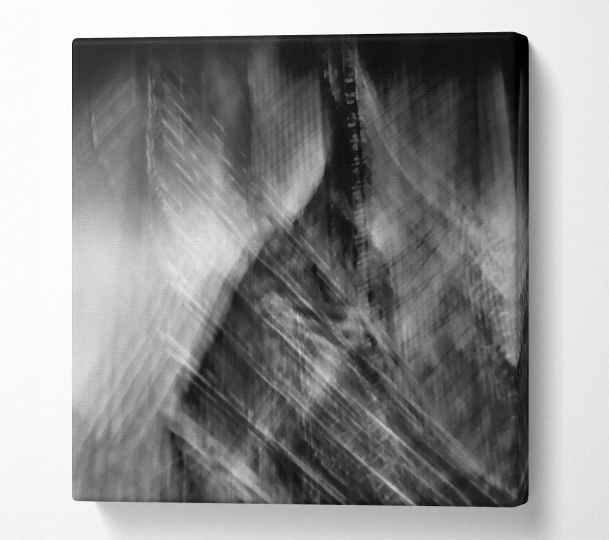 Silvery Urban Echoes Canvas Wall Art