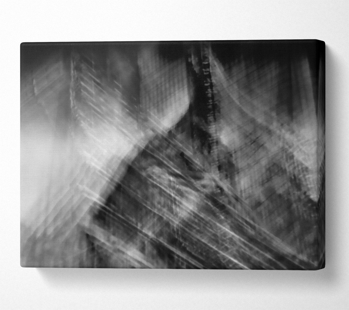 Silvery Urban Echoes Canvas Wall Art