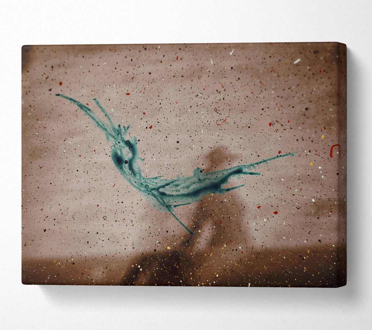 Teal Cosmic Dance Canvas Wall Art