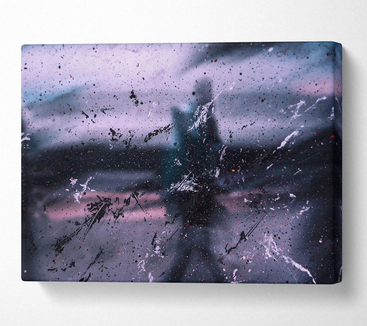 Purple Cosmic Splashes Canvas Wall Art