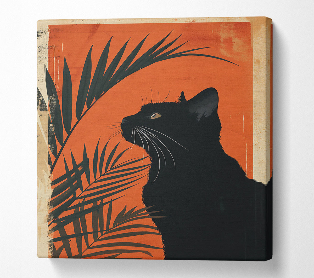 Orange Cat Gaze Canvas Print