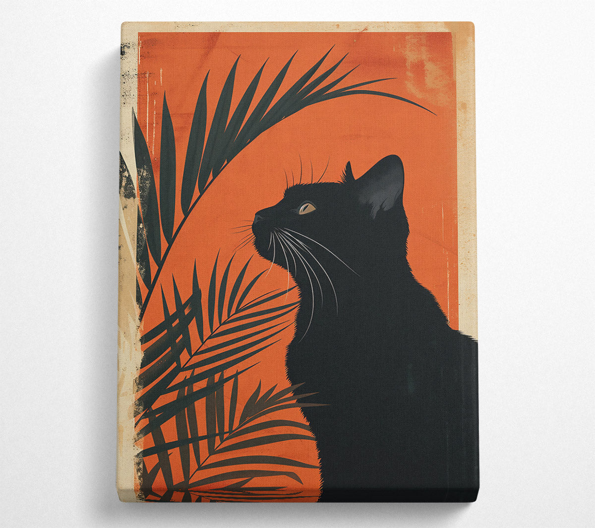 Orange Cat Gaze Canvas Print