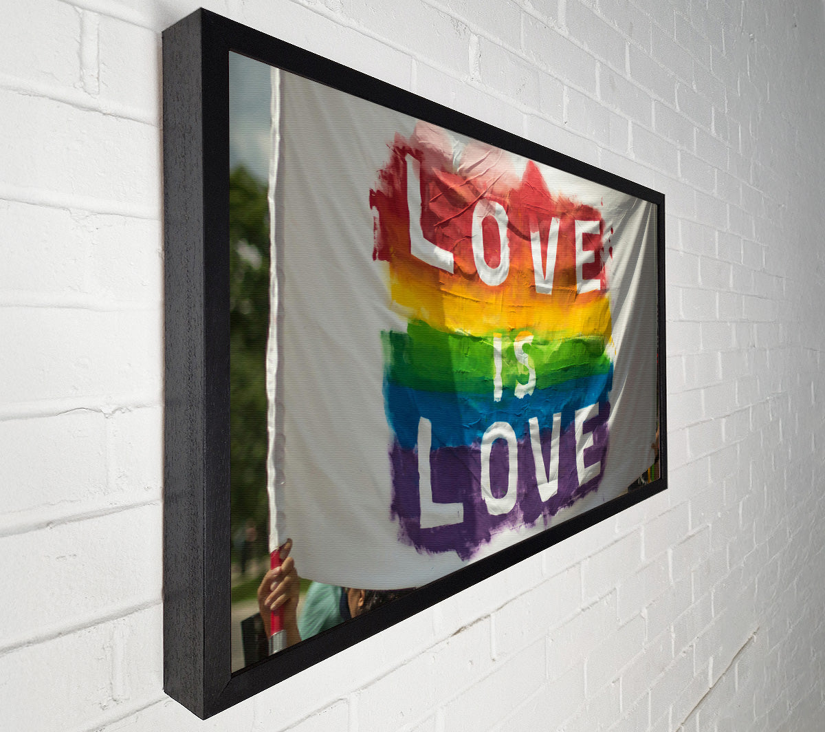 Purple Love Is Love Canvas Wall Art