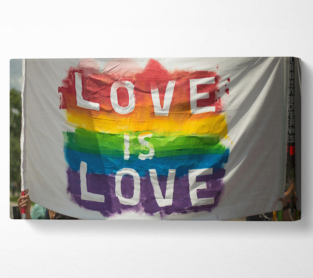 Purple Love Is Love Canvas Wall Art