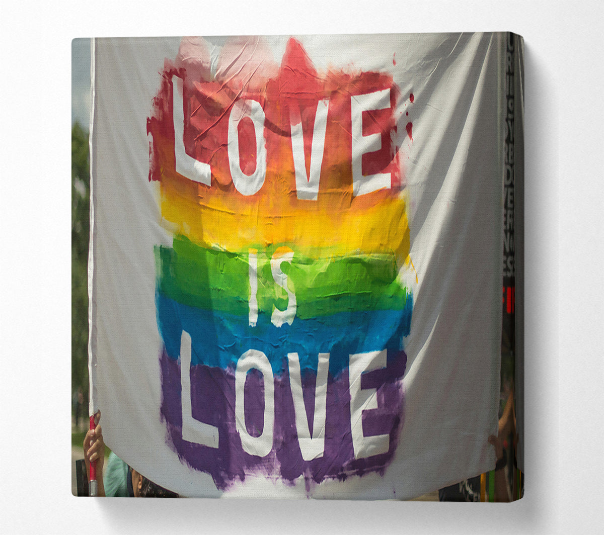 Purple Love Is Love Canvas Wall Art