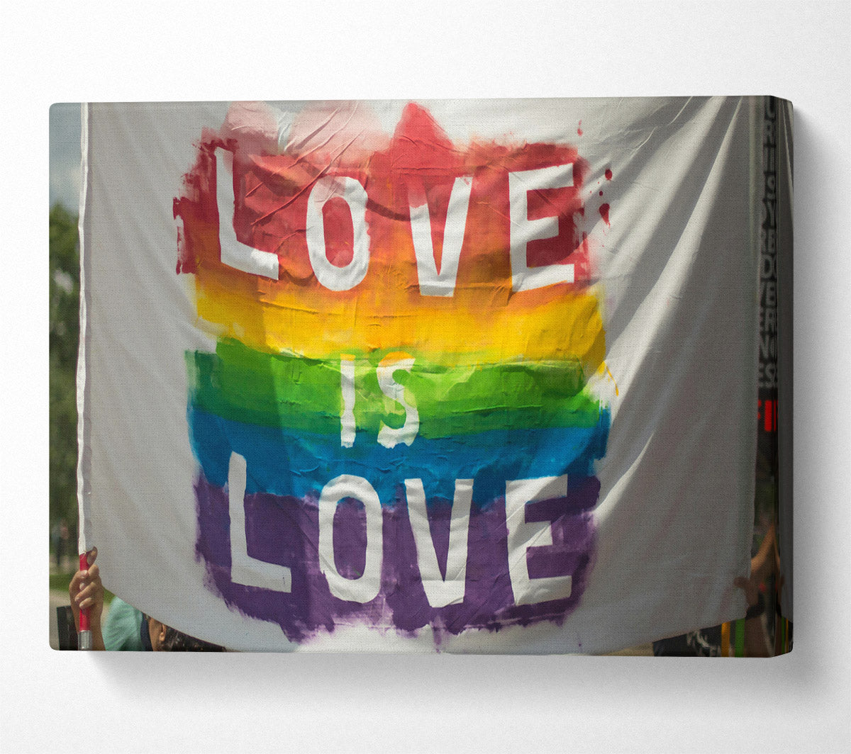 Purple Love Is Love Canvas Wall Art