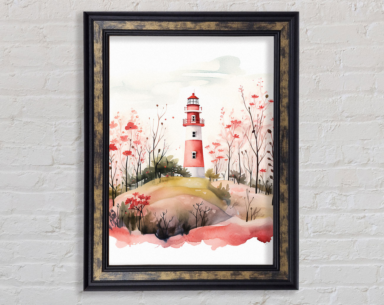 Lighthouse Garden Framed Print