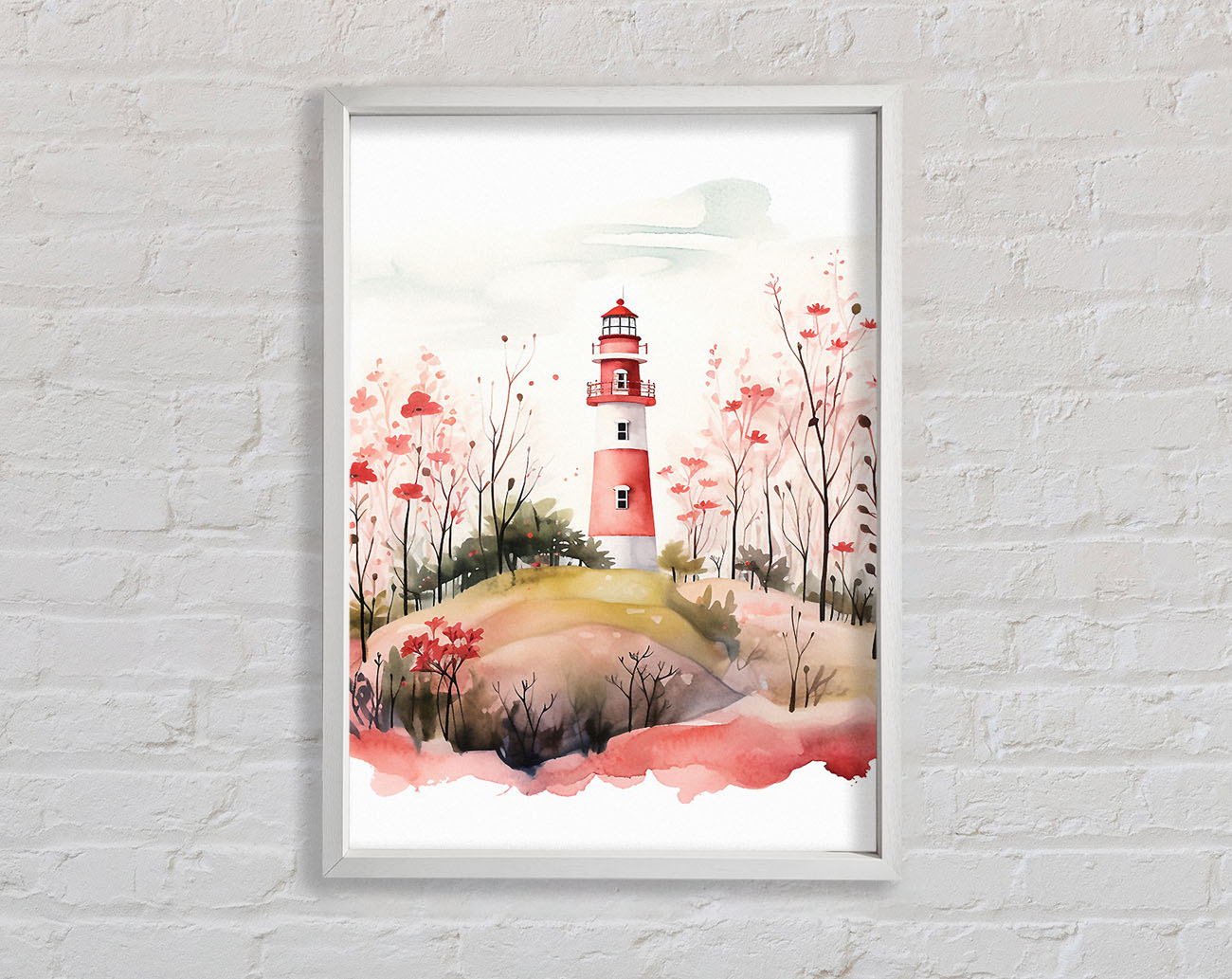 Lighthouse Garden Framed Print
