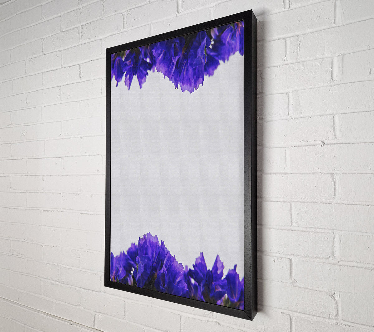 Purple Floral Frame Canvas Wall Art