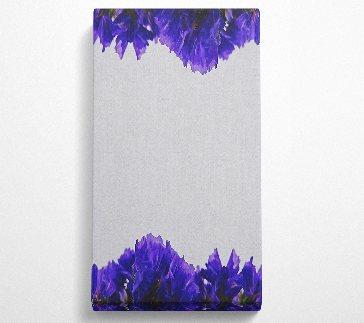Purple Floral Frame Canvas Wall Art