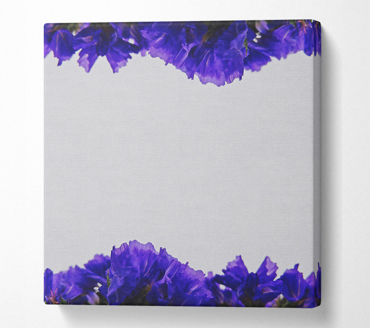 Purple Floral Frame Canvas Wall Art