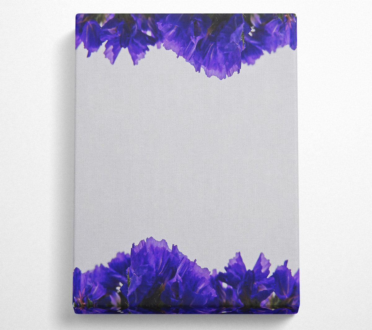 Purple Floral Frame Canvas Wall Art