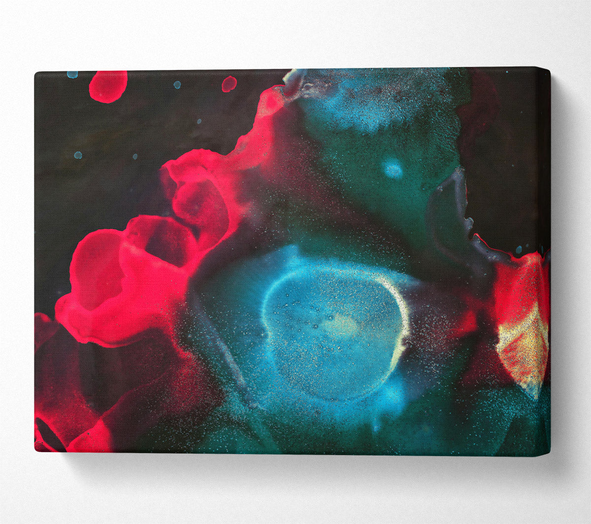 Teal Cosmic Dance Canvas Wall Art