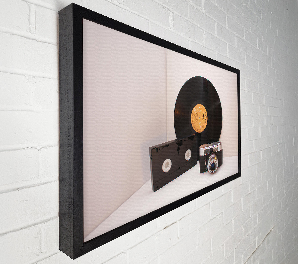Yellow Vinyl Memories Canvas Wall Art