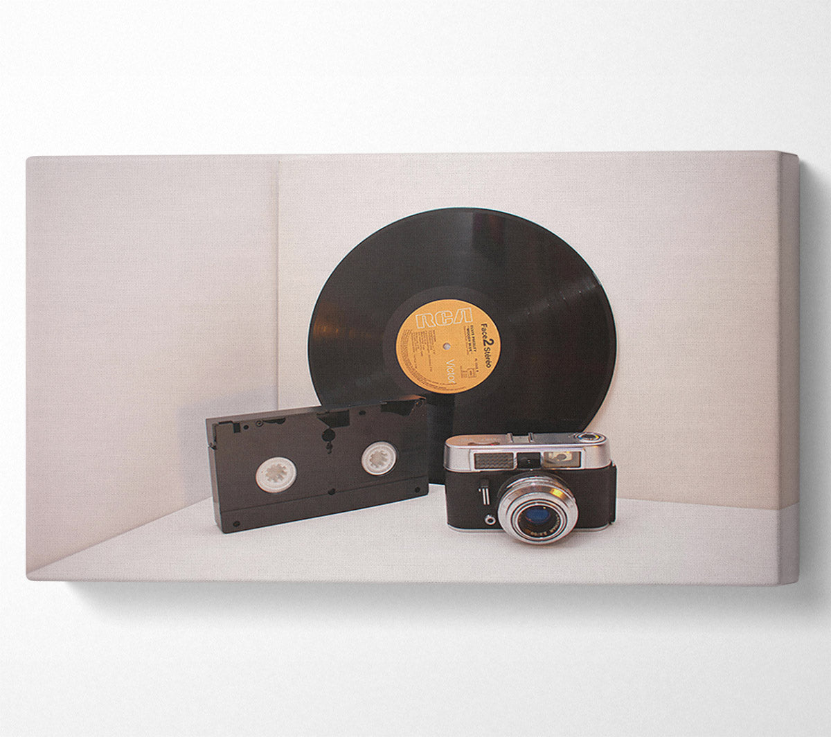 Yellow Vinyl Memories Canvas Wall Art