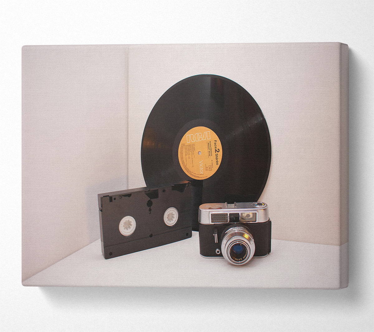 Yellow Vinyl Memories Canvas Wall Art