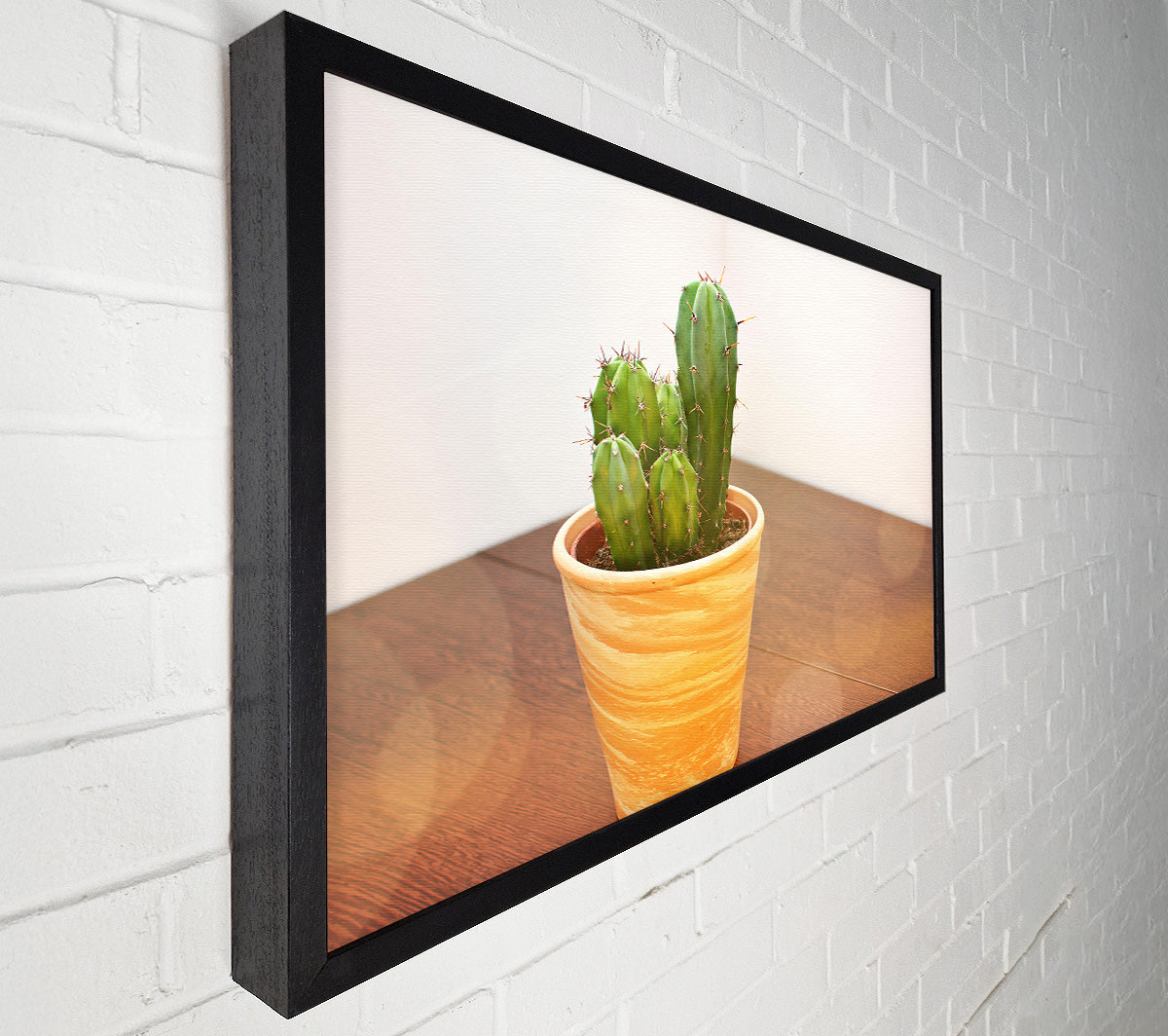 Terracotta Cactus Cluster Canvas Wall Art